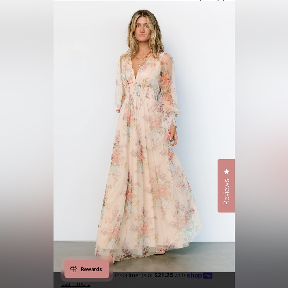 Baltic Born Layla Tulle Maxi Dress | Romantic Floral - L